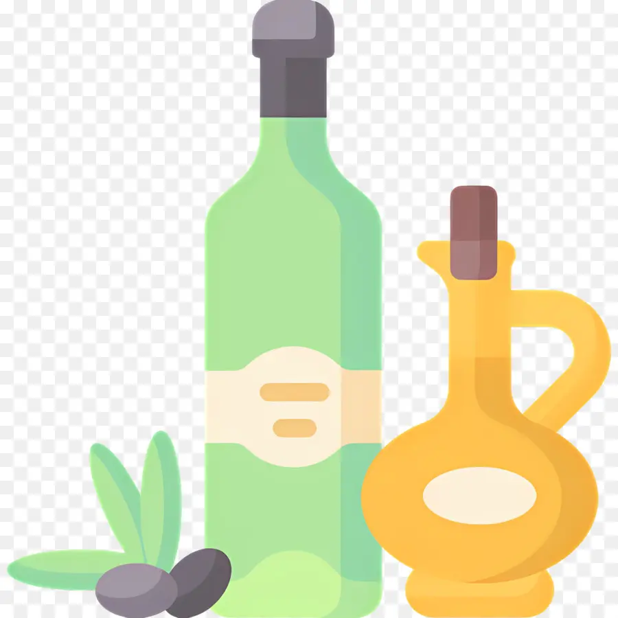 Huile D'olive，Bouteilles D'huile D'olive PNG