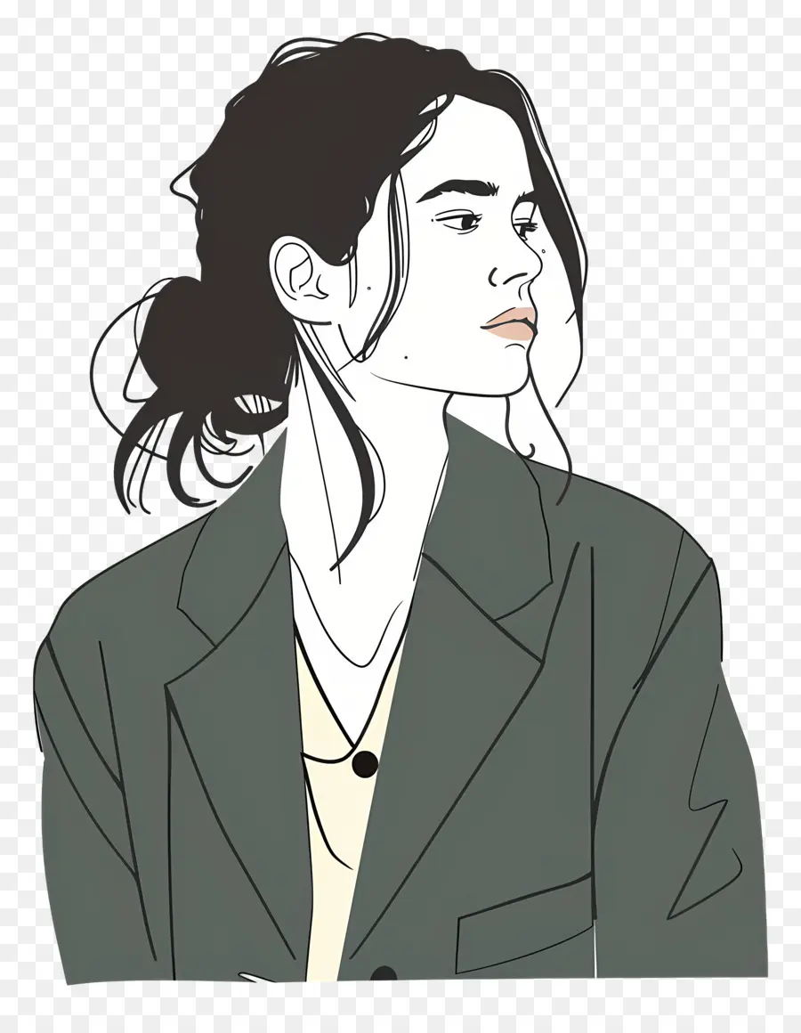 Femme En Blazer，Illustration De Femme PNG