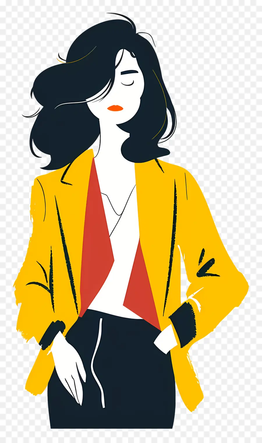 Femme En Blazer，Veste Jaune Femme PNG