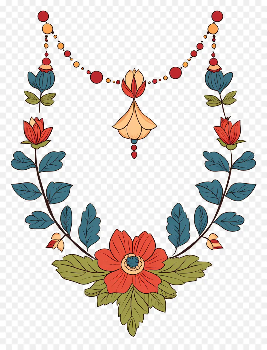 Guirlande De Fleurs Indiennes，Collier Fleuri PNG