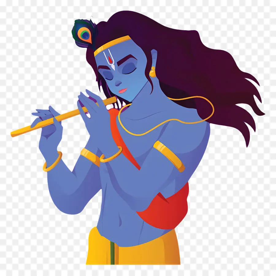 Krishna Janmashtami，Joueur De Flûte PNG