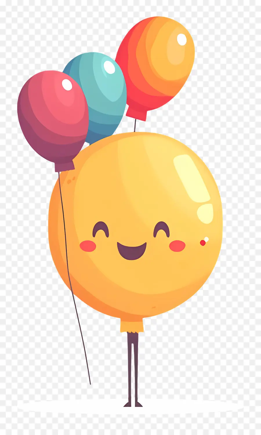 Anniversaire Emoji，Ballon Souriant PNG