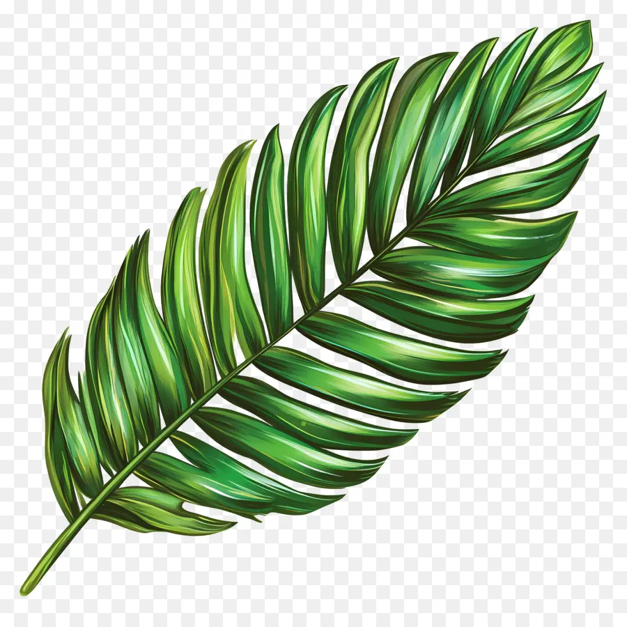 Feuille De Noix De Coco，Feuille Verte PNG