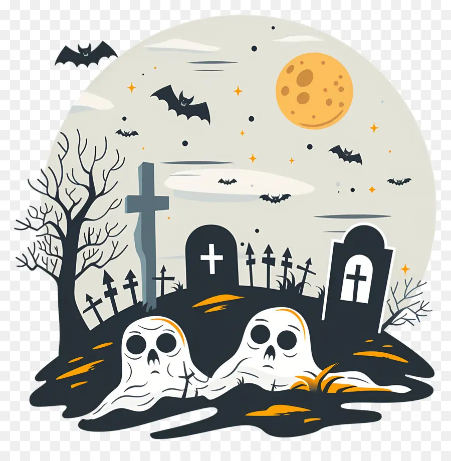 Soirée D'halloween，Cimetière D'halloween PNG