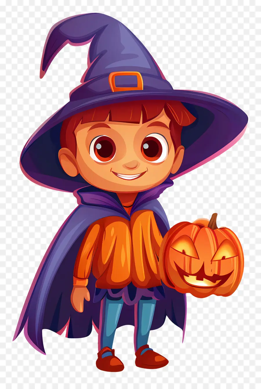 Déguisement D'halloween Pour Enfant，Garçon En Costume De Sorcière PNG