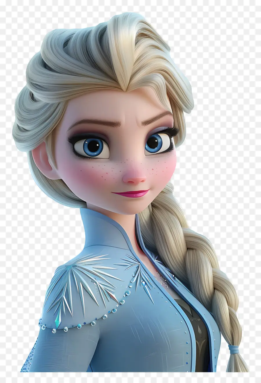 Princesse Elsa，Personnage De Tresse Blonde PNG