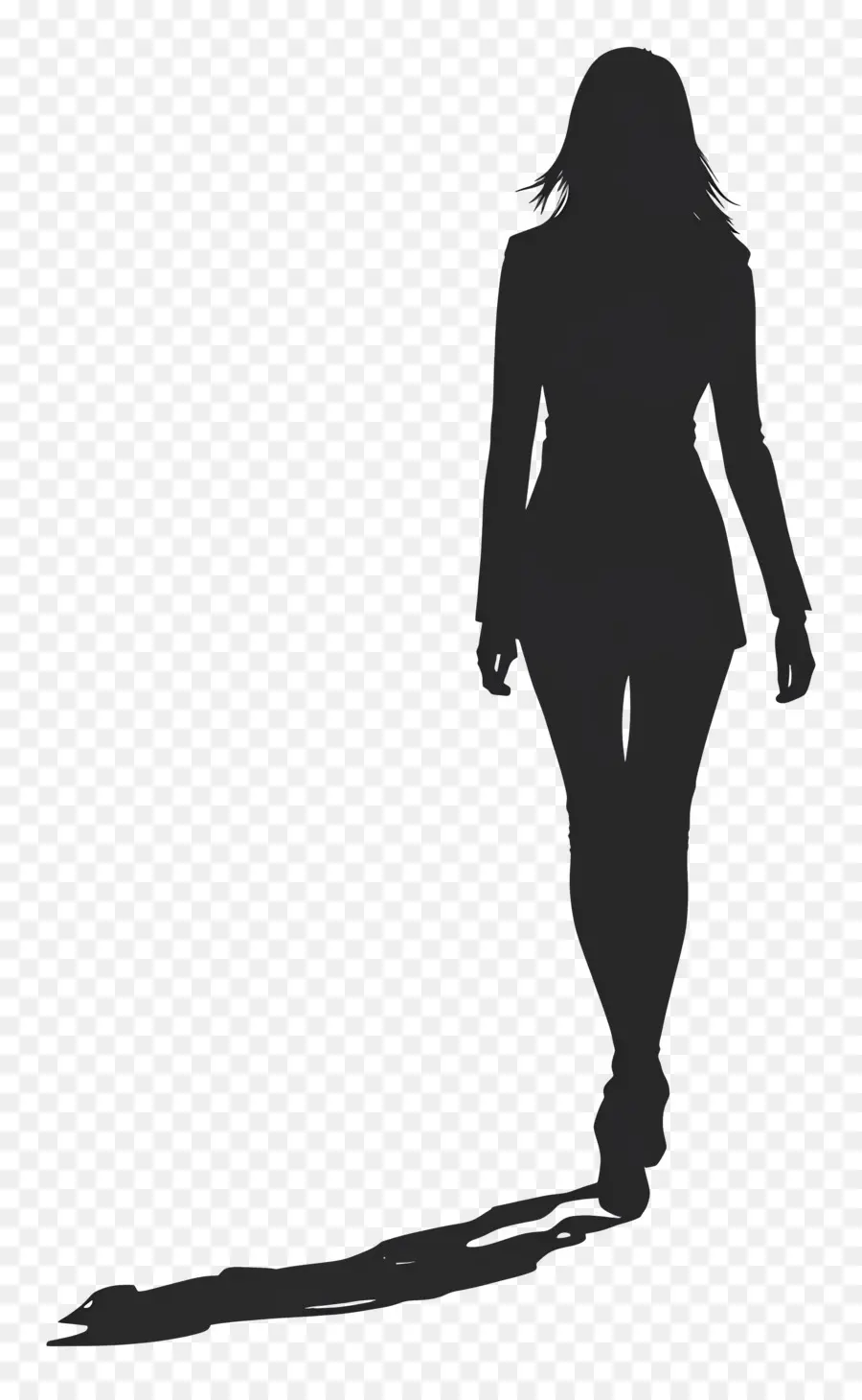 Silhouette Féminine Marchant，Femme Silhouette PNG