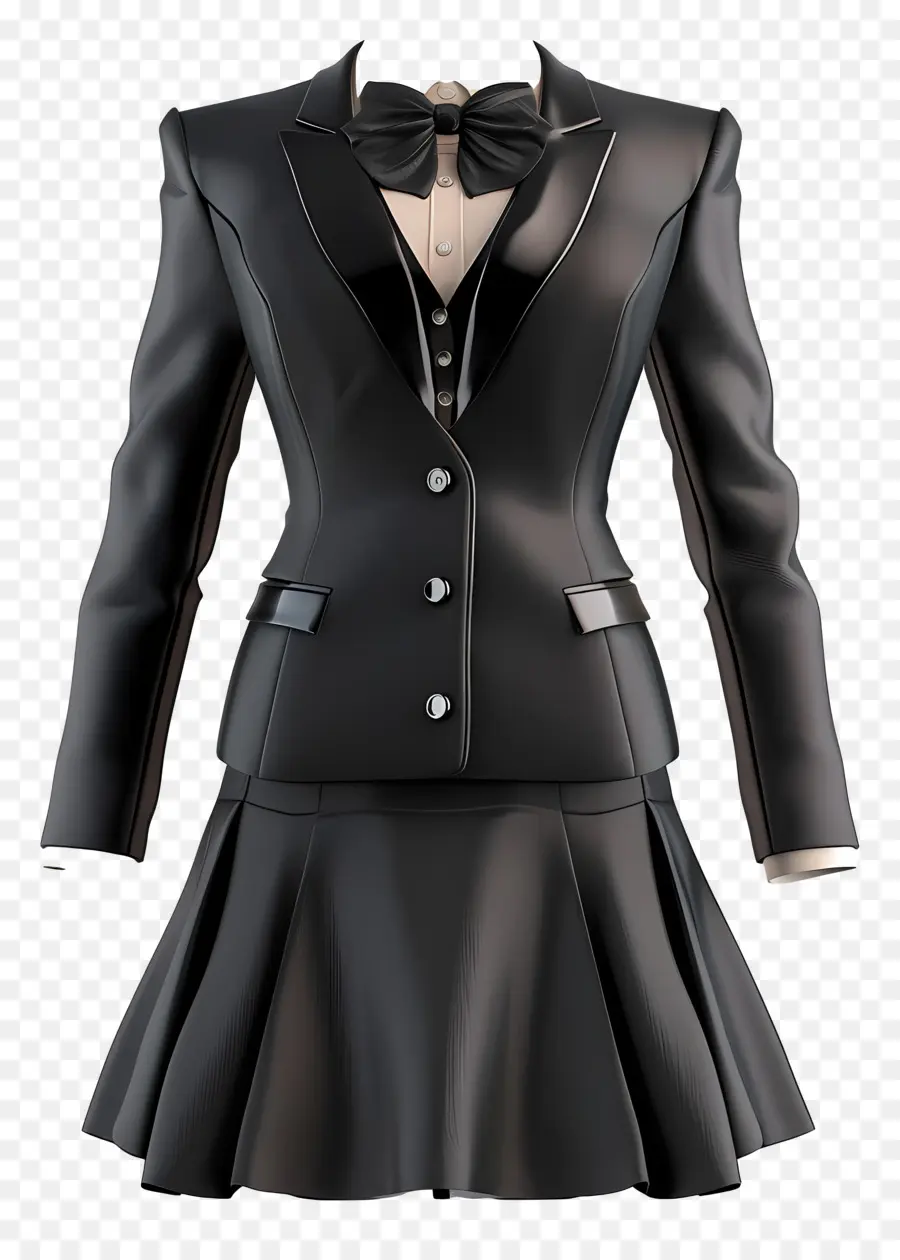 Tenue Formelle Femme，Costume Noir PNG