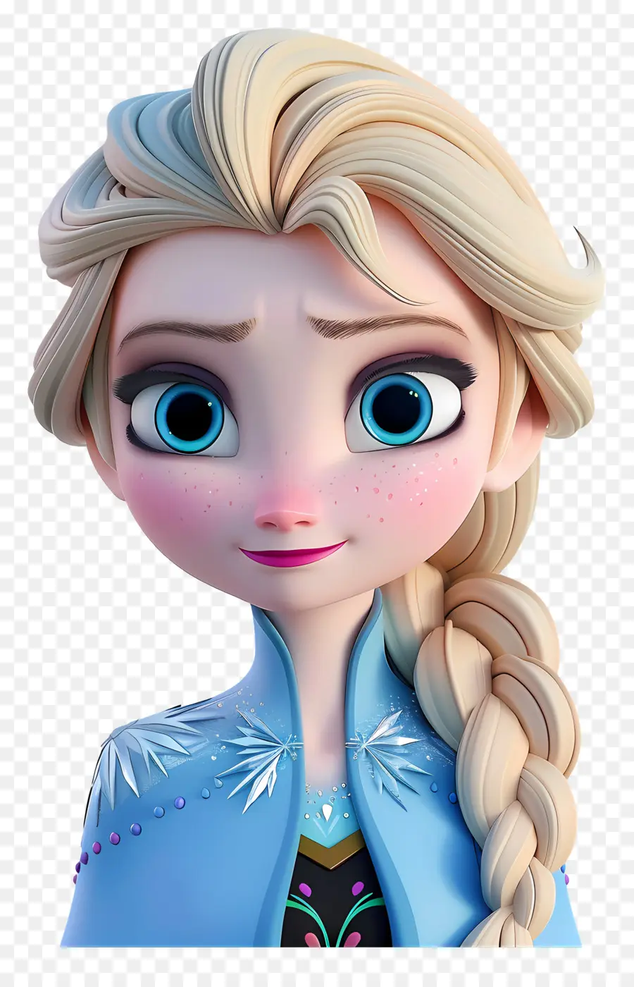 Princesse Elsa，Personnage De Tresse Blonde PNG