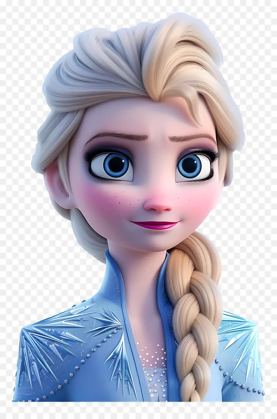 Princesse Elsa，Personnage De Tresse Blonde PNG