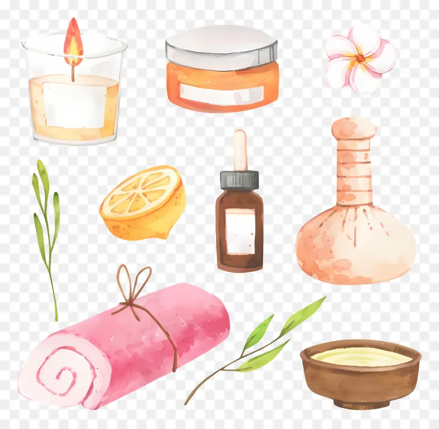 éléments D'aromathérapie，Articles De Spa PNG