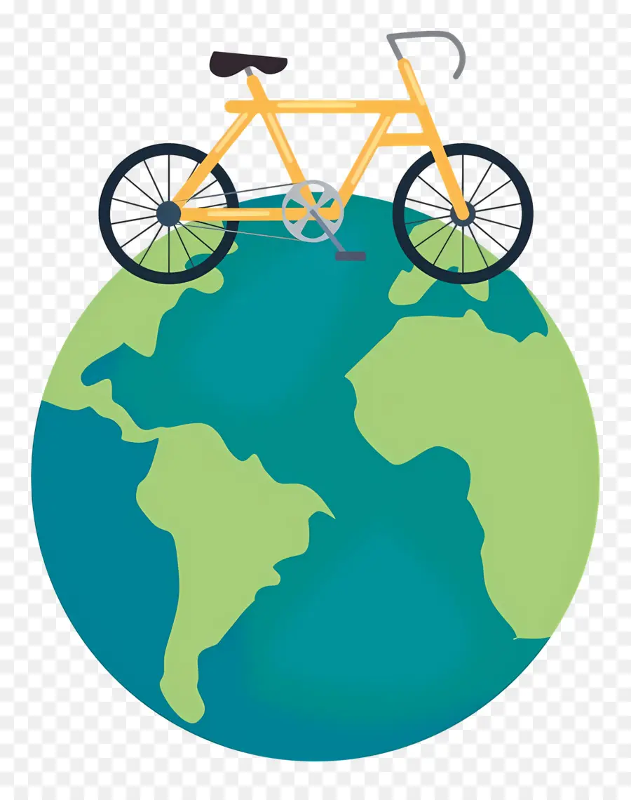 Journée Mondiale Sans Voiture，Vélo Sur Globe PNG