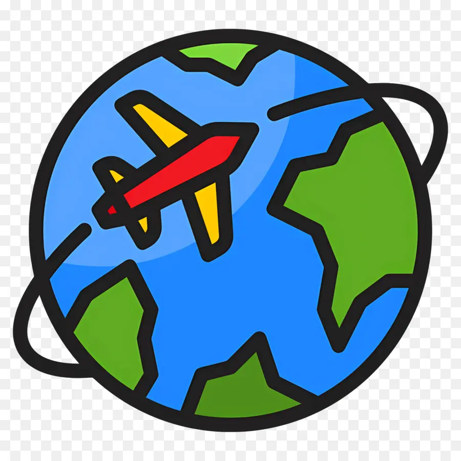 Parcourir Le Monde，Globe Et Avion PNG