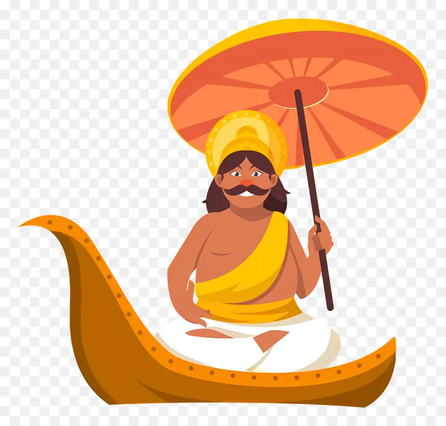 Joyeux Onam，Homme Avec Parapluie PNG