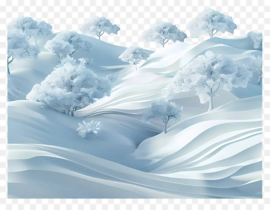 Paysage De Neige，Paysage Enneigé PNG