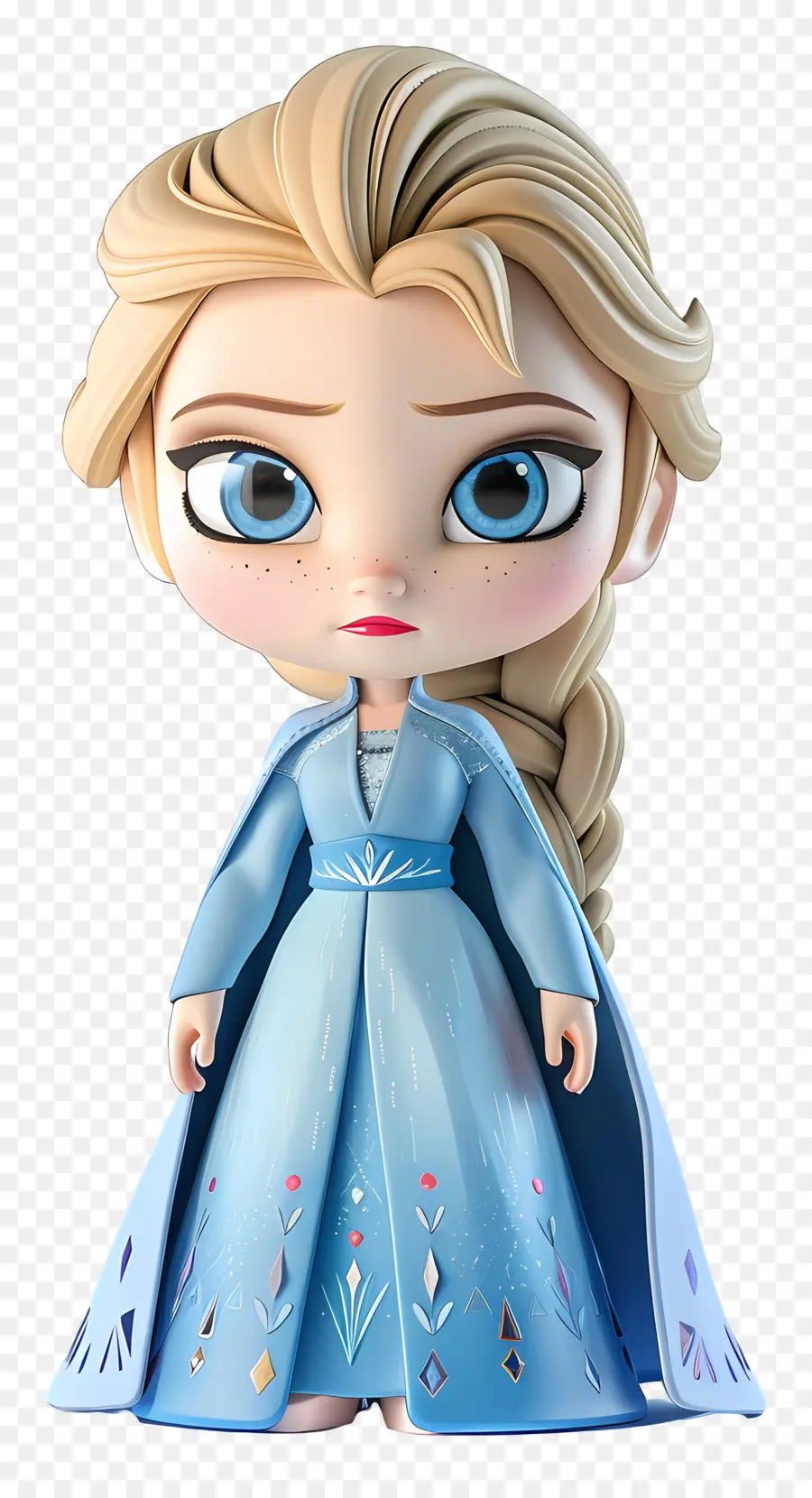 Princesse Elsa，Fille Blonde En Robe Bleue PNG