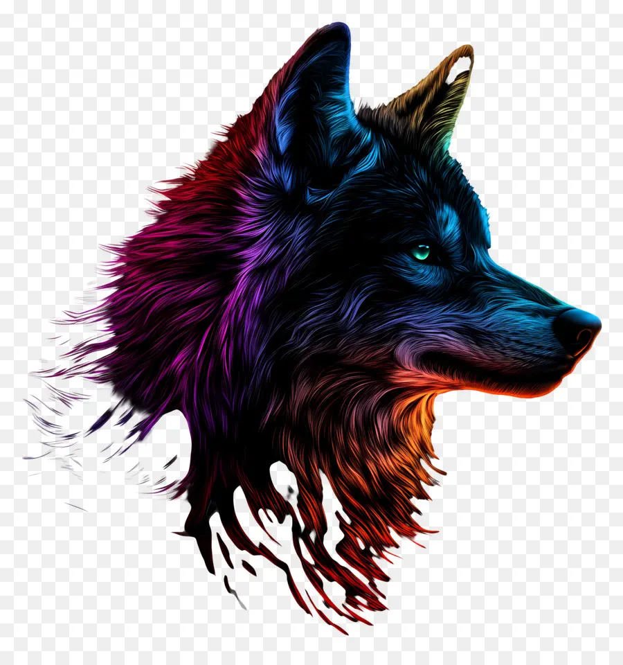 Loup Fantastique，Loup Coloré PNG