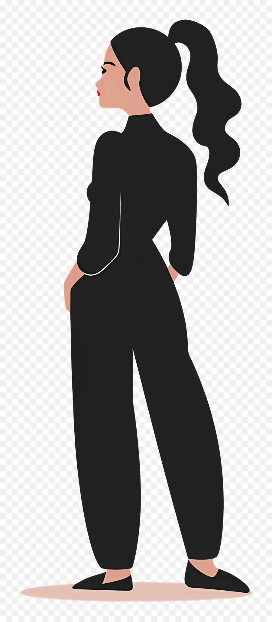 Femme En Tenue Noire，Mode PNG