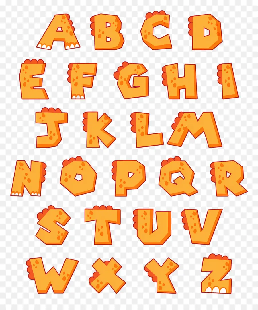 Lettre Alphabétique，Lettres De L'alphabet Orange PNG