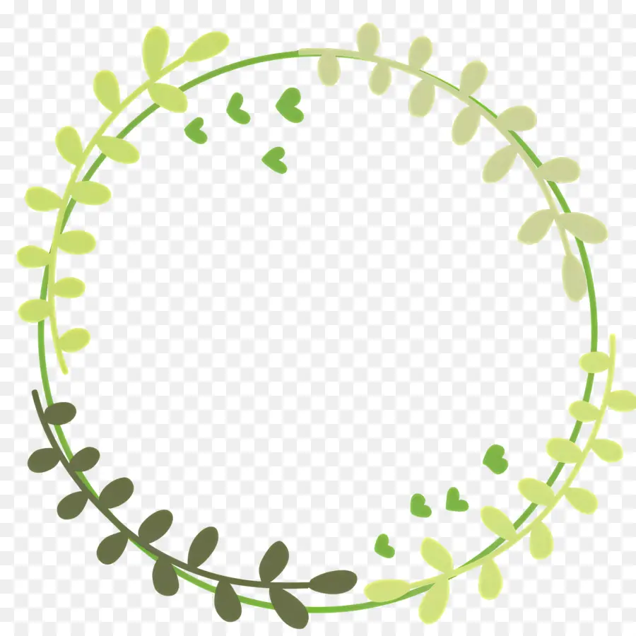 Ligne De Fleurs，Couronne Verte PNG