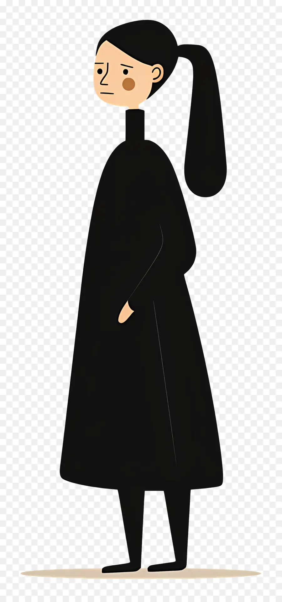 Femme En Tenue Noire，Femme Triste PNG