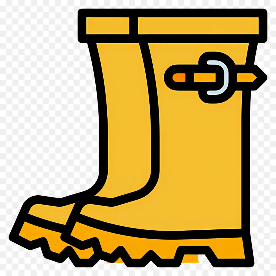 Botte De Pluie，Bottes Jaunes PNG