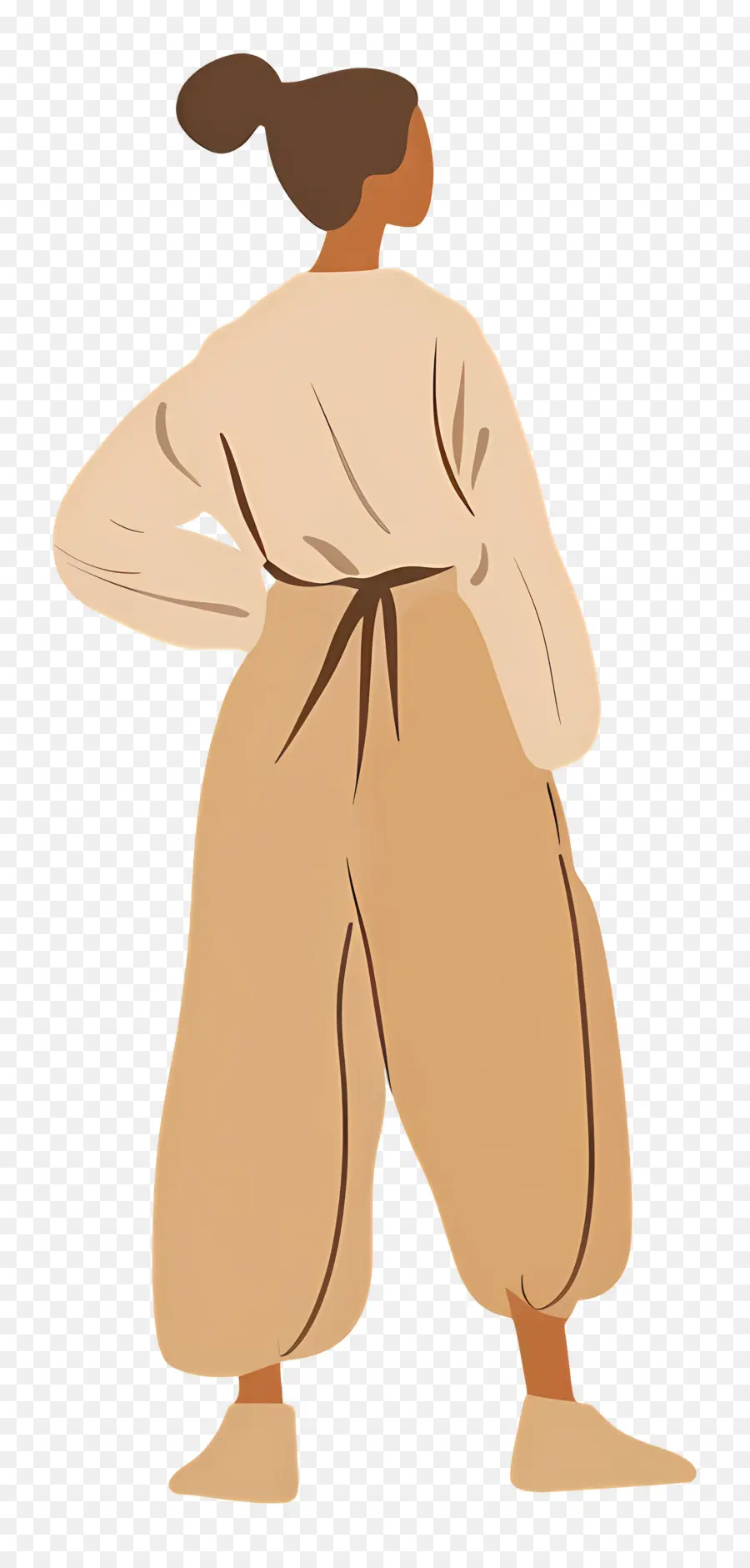 Femme En Beige，Femme En Tenue Marron PNG