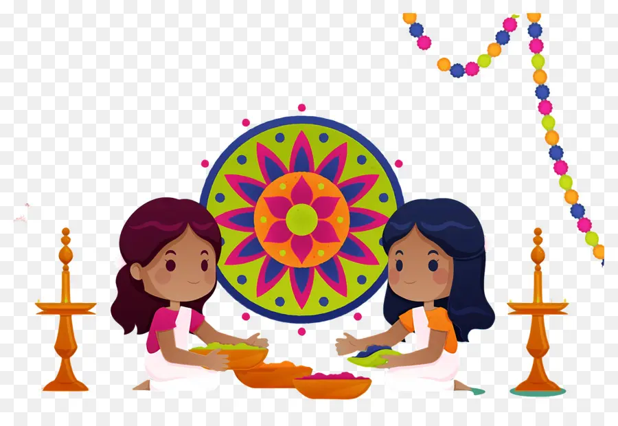 Joyeux Onam，Rangoli PNG