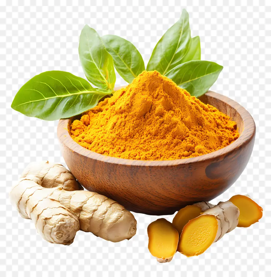 Poudre De Curcuma，Curcuma Et Gingembre PNG