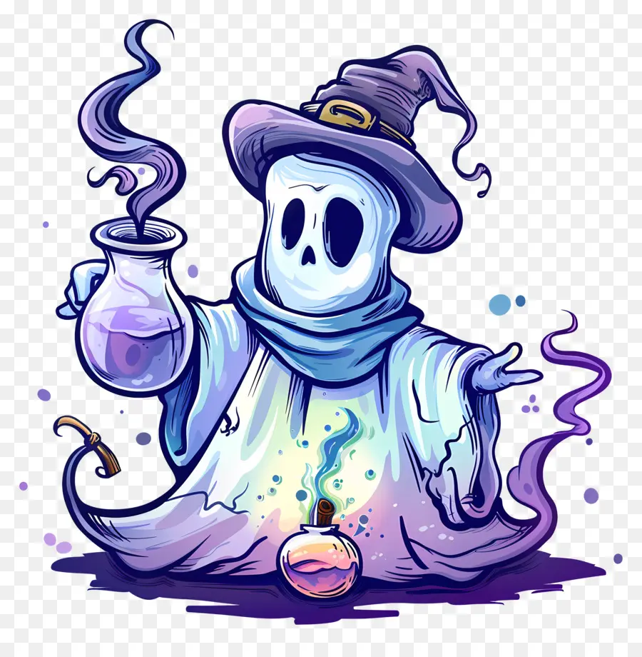 Potion D'agitation Fantôme，Fantôme Avec Potion PNG