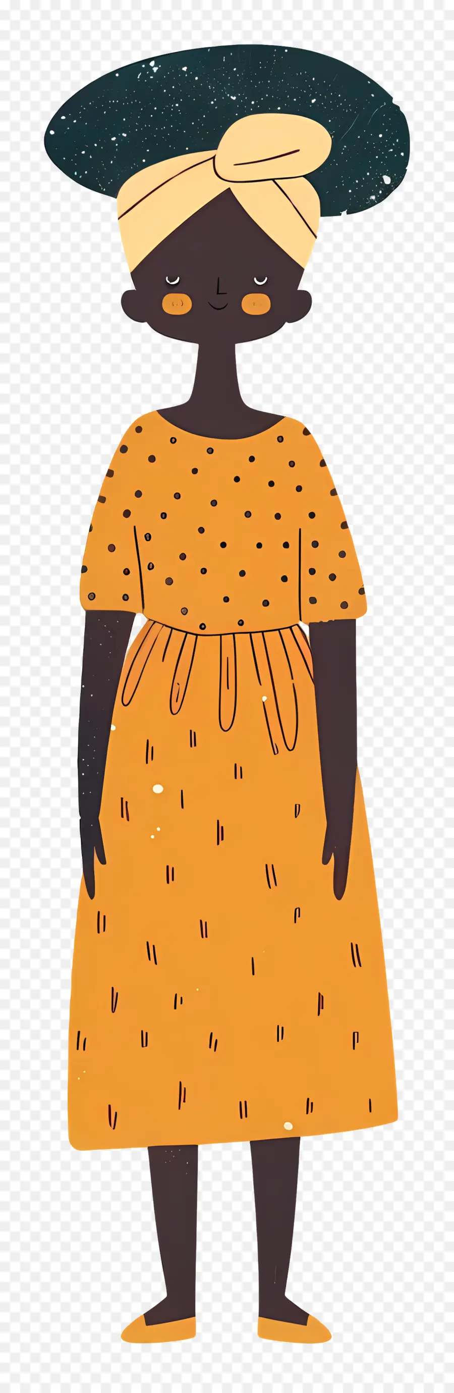 Femme Africaine，Femme En Robe Jaune PNG