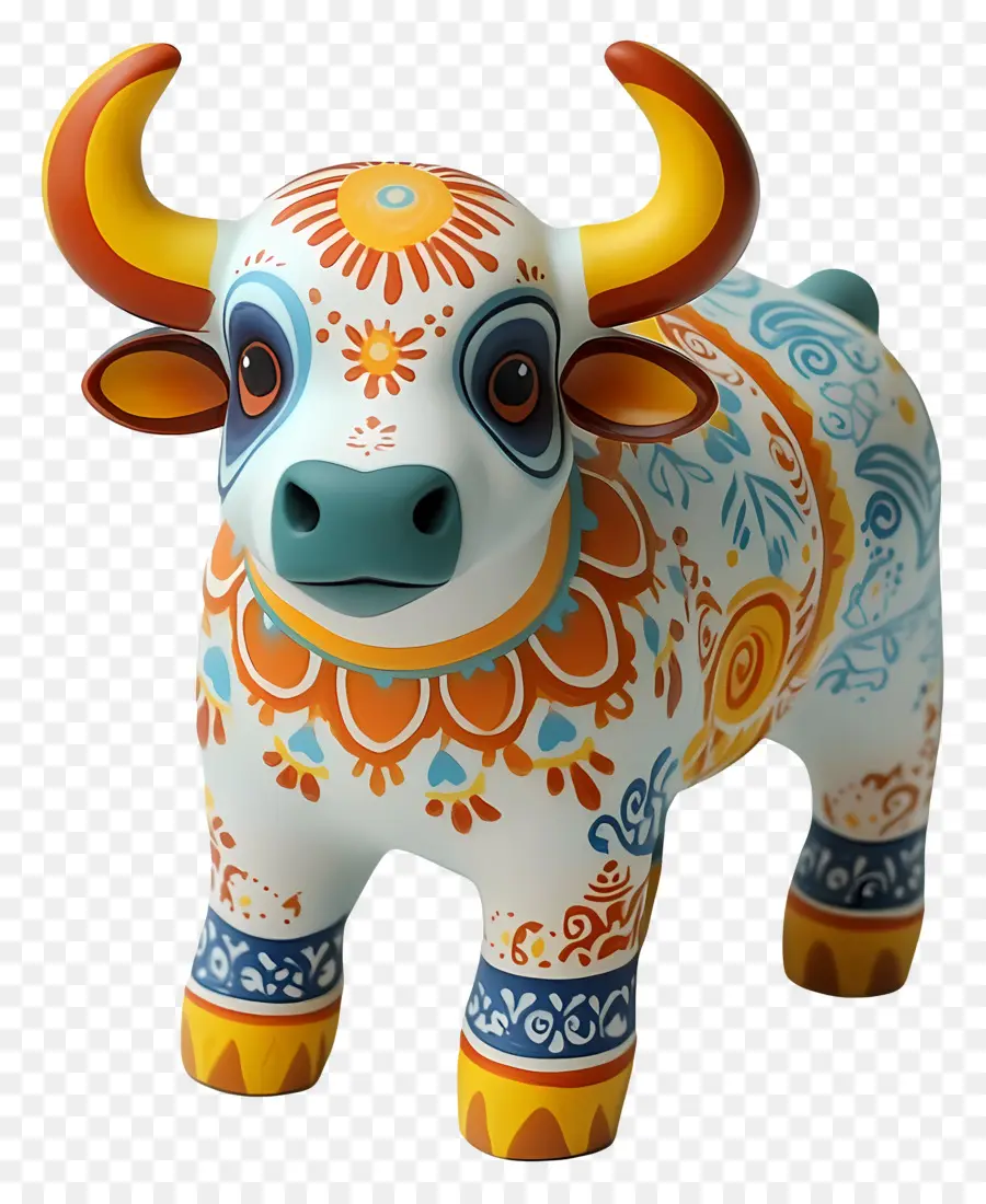 Vache Pongal，Taureau Décoratif PNG