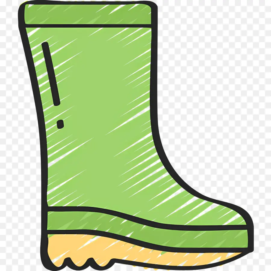 Botte De Pluie，Botte Verte PNG