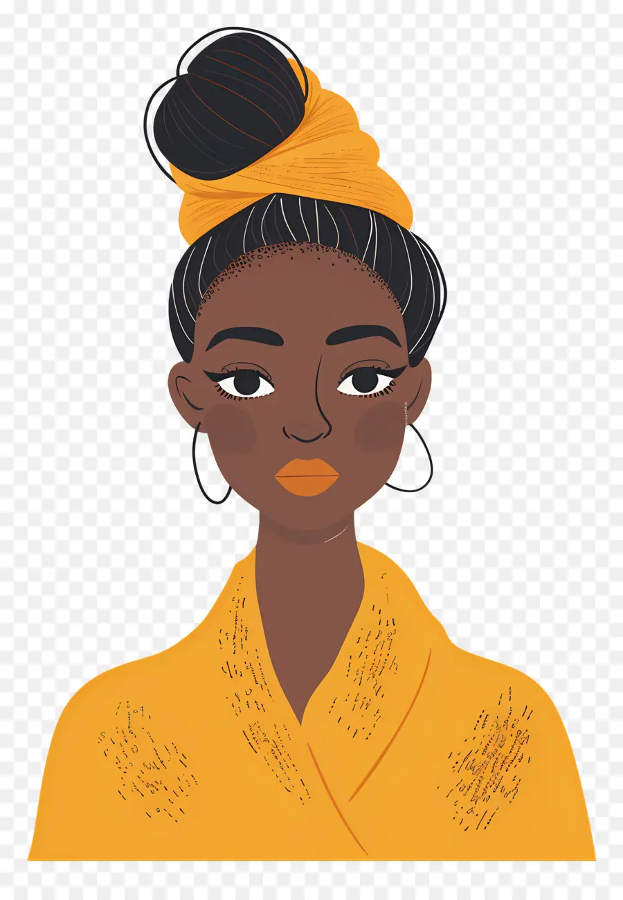 Femme Africaine，Femme En Jaune PNG