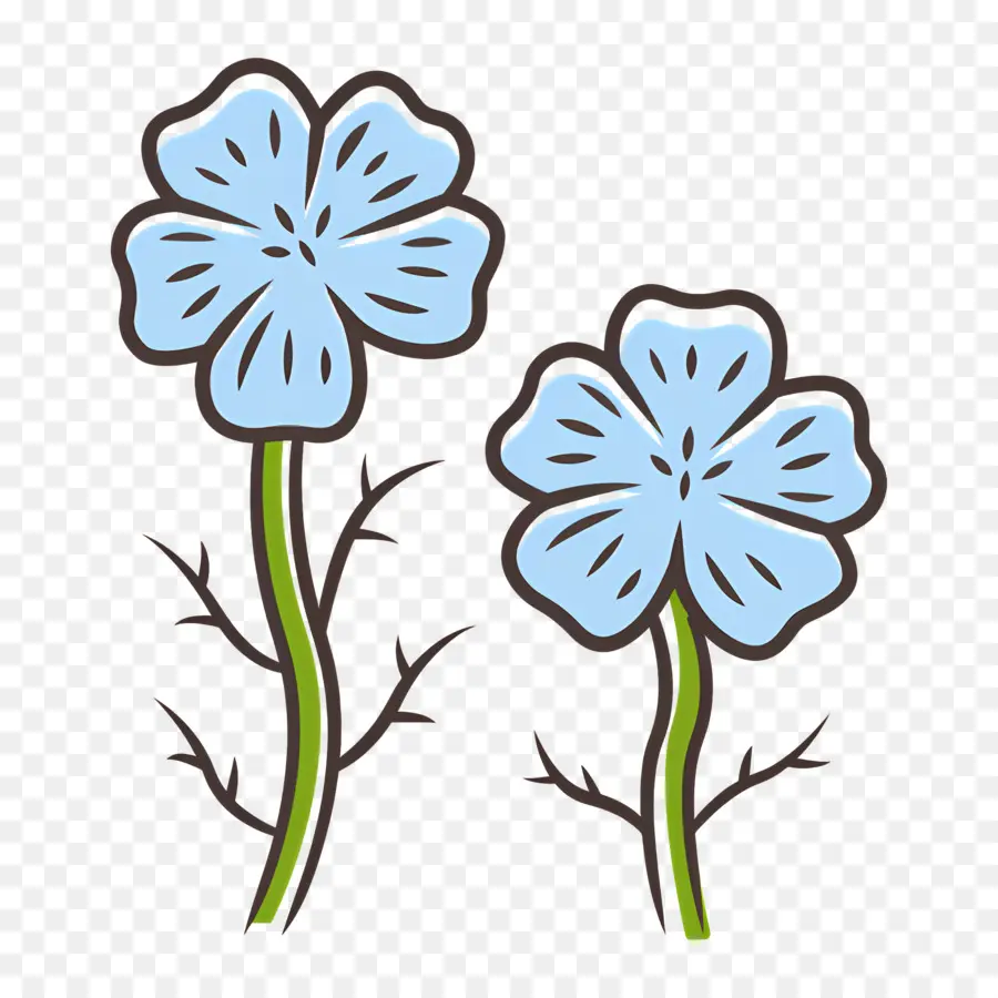 Fleur Sauvage，Fleurs Bleues PNG