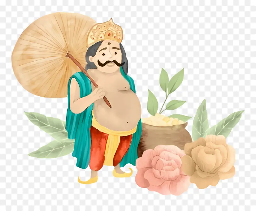 Mahabali，Homme Avec Parapluie PNG