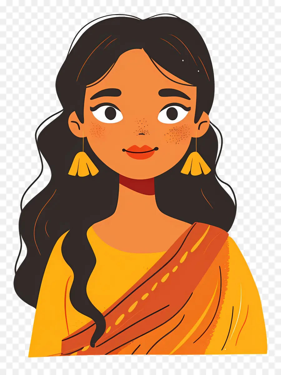 Femme Indienne，Femme En Tenue Traditionnelle PNG