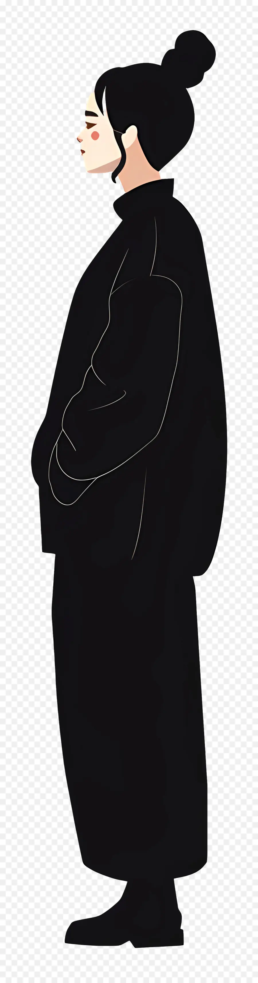 Femme En Tenue Noire，Femme En Noir PNG