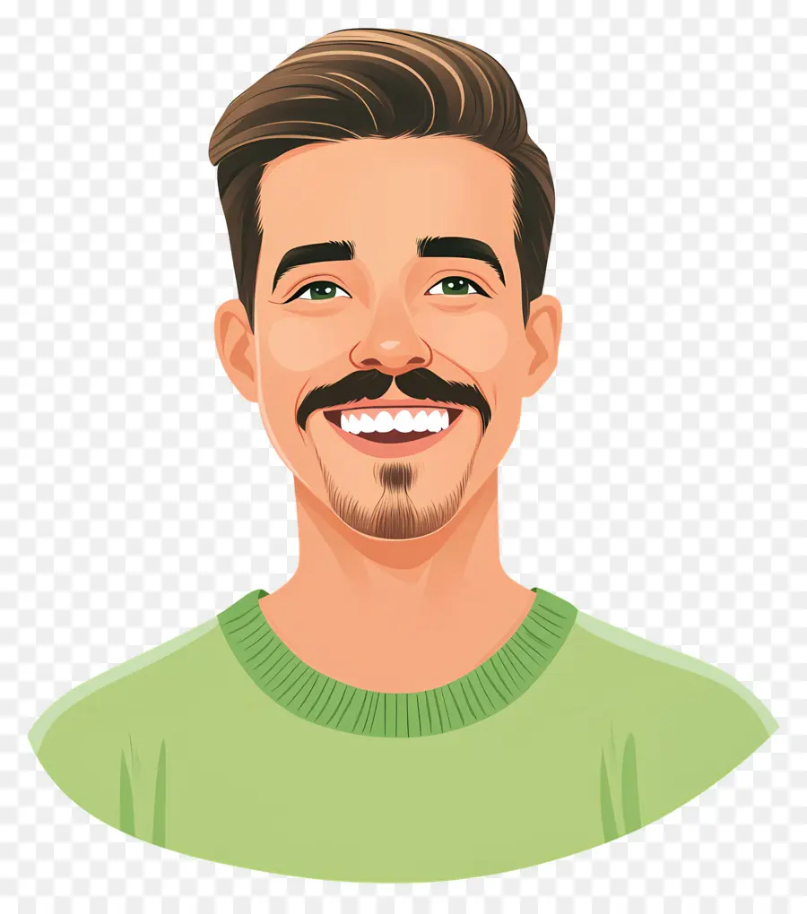 Homme Souriant，Homme à La Barbe PNG