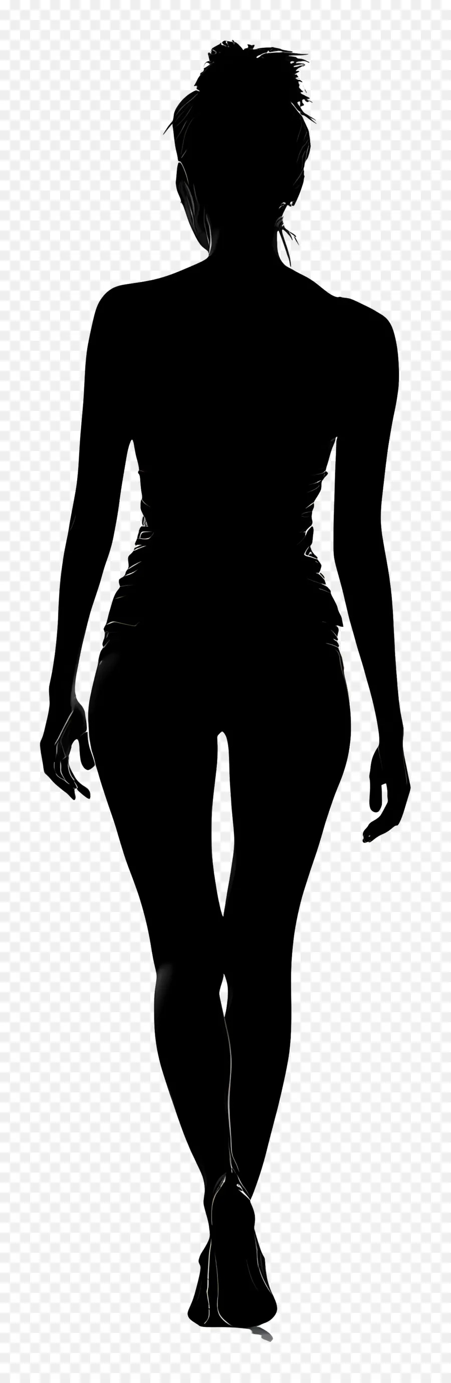 Silhouette Féminine Marchant，Silhouette De Femme PNG