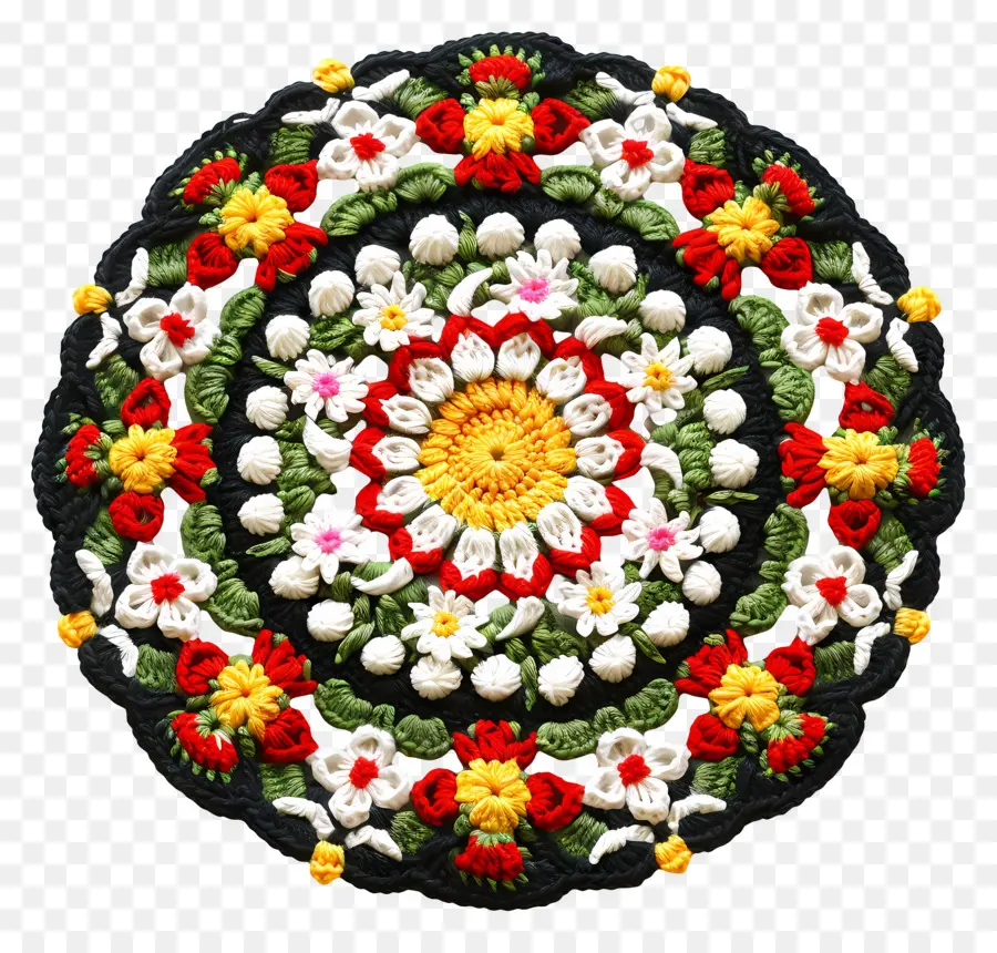 Mandala Au Crochet，Fait à La Main PNG