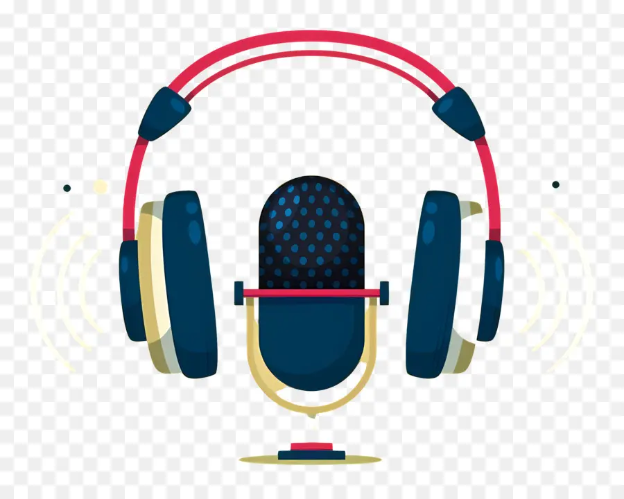 Journée Internationale Du Podcast，Microphone Et écouteurs PNG