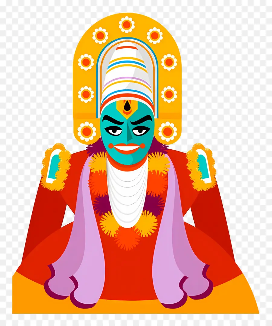 Joyeux Onam，Danseuse Kathakali PNG