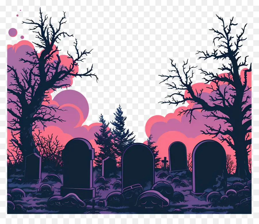 Soirée D'halloween，Cimetière PNG