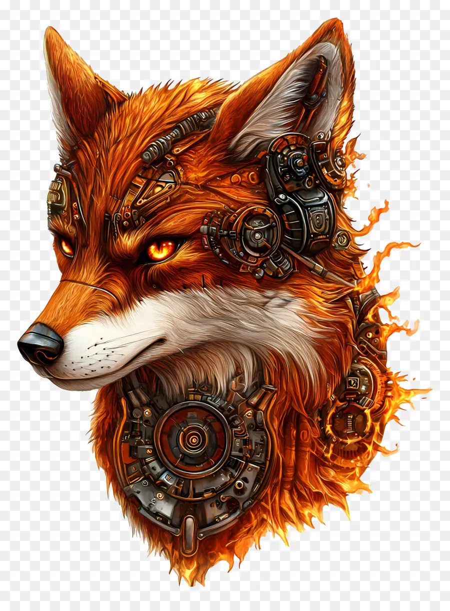 Loup Cool，Cyborg Renard PNG