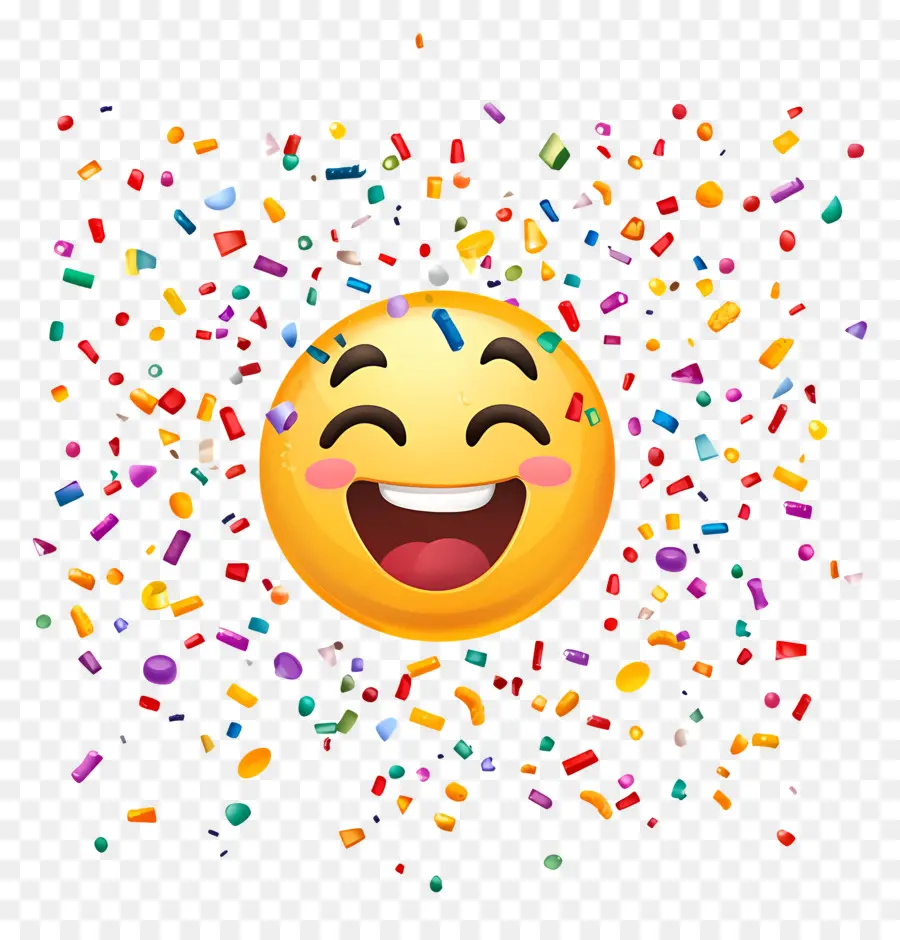 Anniversaire Emoji，Emoji Souriant PNG