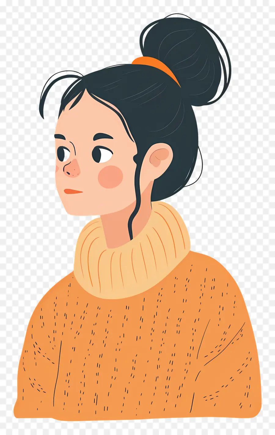 Femme En Pull，Fille En Pull PNG