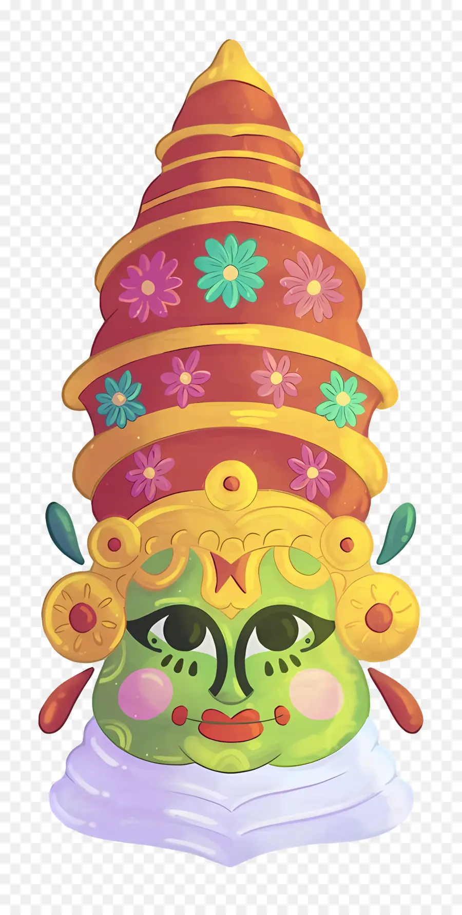 Joyeux Onam，Masque Kathakali PNG