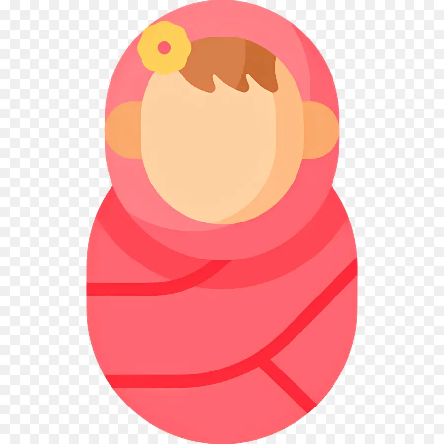 Petite Fille，Bébé En Emmaillotage Rose PNG