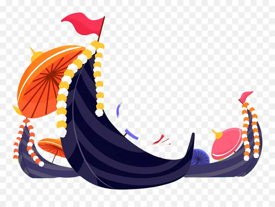 Joyeux Onam，Bateau Décoré PNG